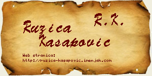 Ružica Kasapović vizit kartica